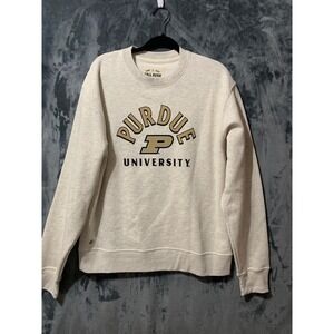 Purdue University Fall Rush Crewneck Sweatshirt Oatmeal Heathered Large College